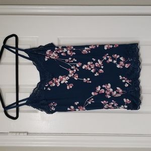 Blue floral tank top Lane Bryant